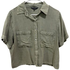 Style Envy Sage Green Crop Blouse